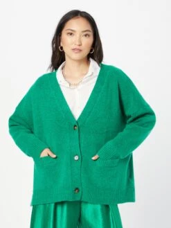 Monki Gilets Cardigan Femme Vert Chiné -Monki 66ffcbd9788d70bd4770ca4481546d2d
