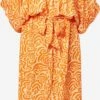 Monki Robes Midi Robe Femme Orange / Orange Clair -Monki 683dc6929170e809ea999372581594bb