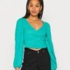Monki T-Shirt À Manches Longues - Green Medium -Monki 690335697c6a4d23b35efce3a5a699e5