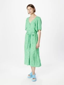 Monki Robes Fluides Robe-chemise Femme Vert Clair -Monki 69c09c22aa31a240311f90b94b52b5ba
