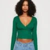 Monki T-Shirt À Manches Longues - Solid Green 1 Monki T-Shirt À Manches Longues - Solid Green -Monki 69e92e5120c1492ca05fdecb15789617