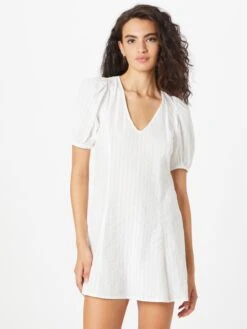 Monki Mini-robes Robe Femme Blanc -Monki 70a650639255b407597aaa5fabd38e9e