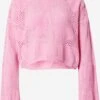 Monki Pulls Maille Fine Pull-over Femme Rose Clair -Monki 74a0bc89234f71d64c27c453d9305794