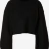 Monki Pulls à Col Roulé Pull-over Femme Noir -Monki 7632bc28ee90f18a7c3aa2867332fed3