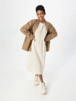 Monki Robes Midi Robe Femme Beige / Beige Clair -Monki 768a8c38fd52300dcef4cad1cebc38ba