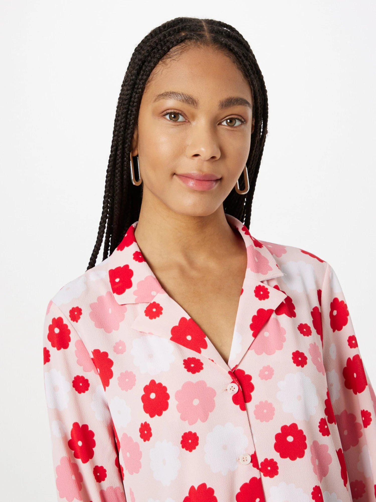 Monki Robes Fluides Robe-chemise Femme Rose / Rose 4 Monki Robes Fluides Robe-chemise Femme Rose / Rose – Image 2