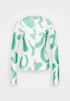 Monki T-Shirt À Manches Longues - White Light/Boldspring.Green 12 Monki T-Shirt À Manches Longues - White Light/Boldspring.Green -Monki 7be454ae65f648cf95e20aaa0cf86460