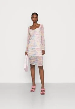 Monki Robe Fourreau - Pink Dusty Light/Tiedye -Monki 7c3dc765fce74b5f80f72537d8e8ee2d