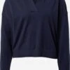 Monki Pulls Maille Fine Pull-over Femme Bleu Marine -Monki 7c6f8585e410ee947eef3065bbd94b50
