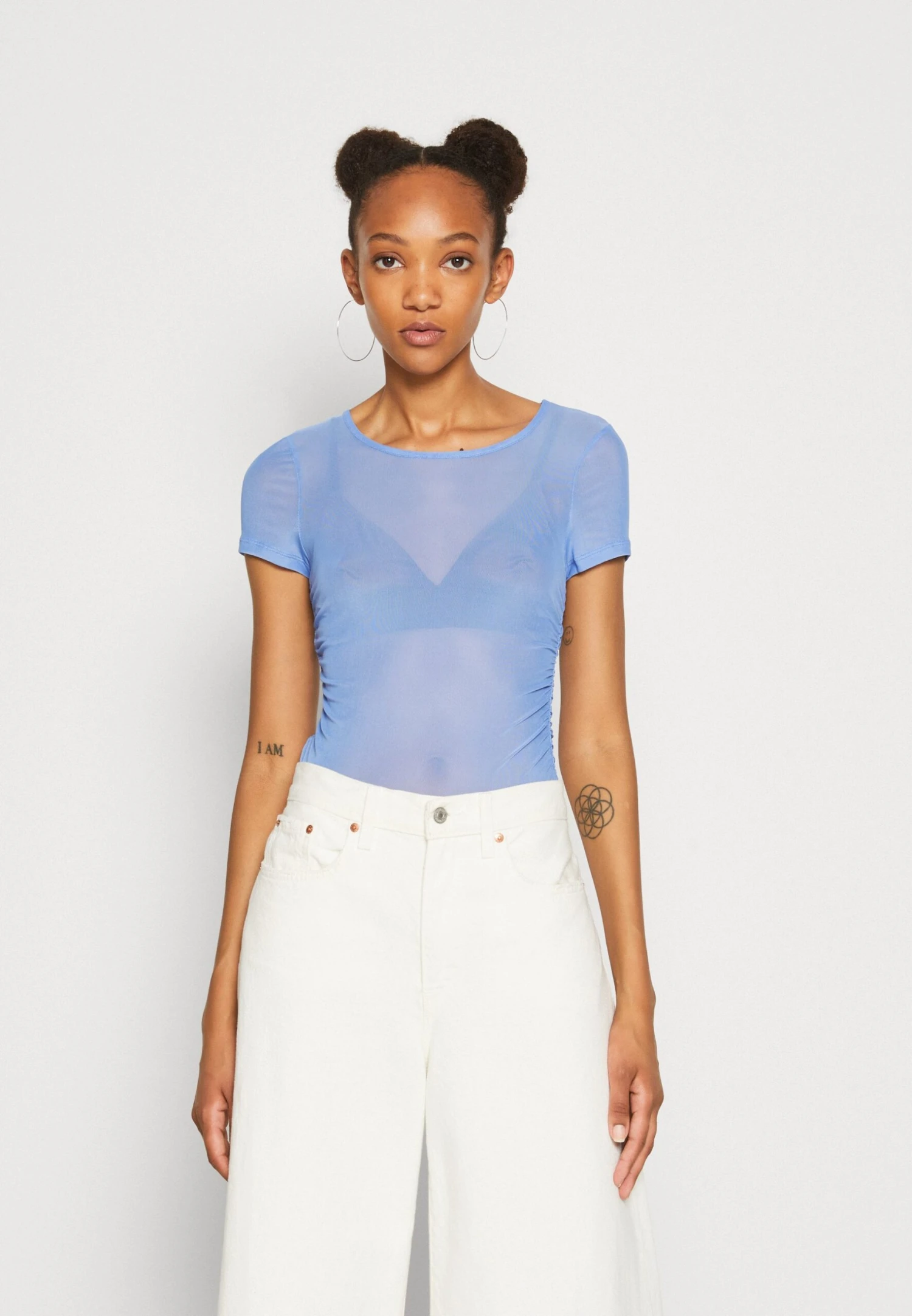 Monki T-Shirt Imprimé - Blue 3 Monki T-Shirt Imprimé - Blue