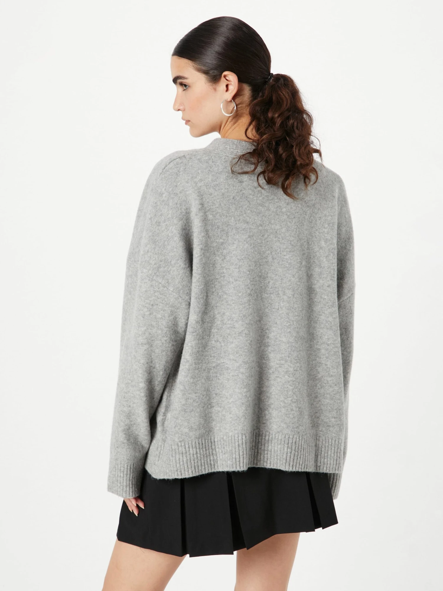 Monki Gilets Cardigan Femme Gris Chiné 6 Monki Gilets Cardigan Femme Gris Chiné – Image 4