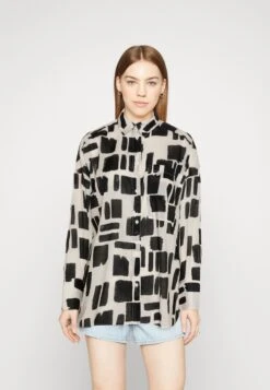 Monki Blouse - Beige/Black