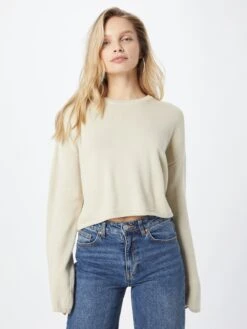 Monki Pulls Basiques Pull-over Femme Blanc -Monki 8739972897f07f8ca8b8e6d1a4403588