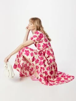 Monki Robes Midi Robe Femme Fuchsia 11 Monki Robes Midi Robe Femme Fuchsia -Monki 88397c2afd98ae401bc89522978d08a9