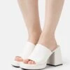 Monki Mules À Talons - White -Monki 895ea57460a44c20877f31fe36c1d291