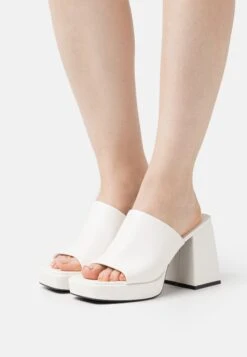 Monki Mules À Talons - White