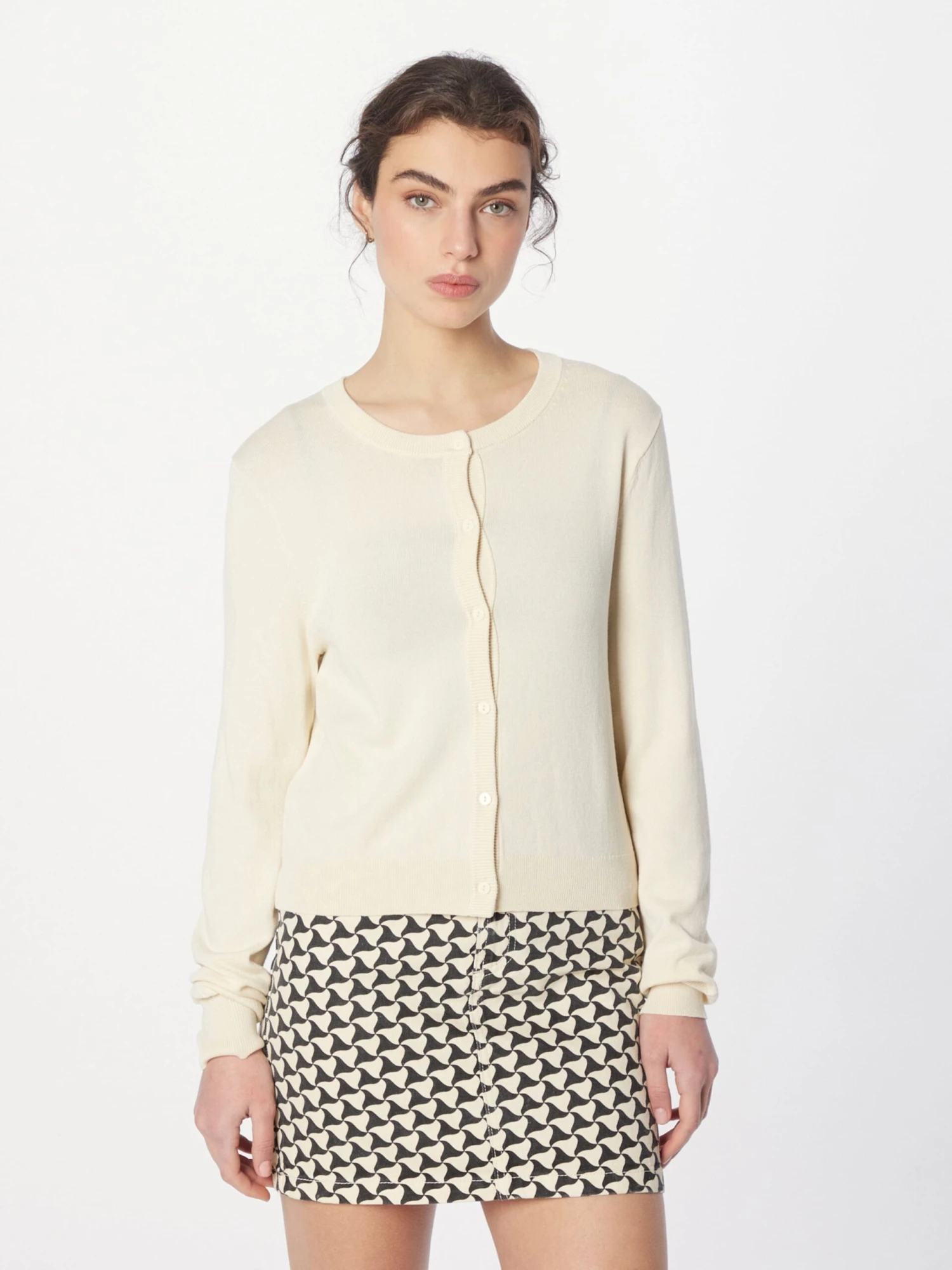 Monki Gilets Cardigan Femme Beige 5 Monki Gilets Cardigan Femme Beige – Image 3