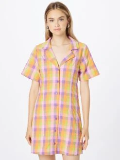 Monki Robes Fluides Robe-chemise Femme Violet -Monki 8bb0f4333d8ad9651becc8401242e6ea