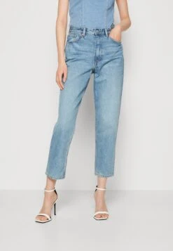 Monki Jean Slim - Blue Medium Dusty Mid Blue