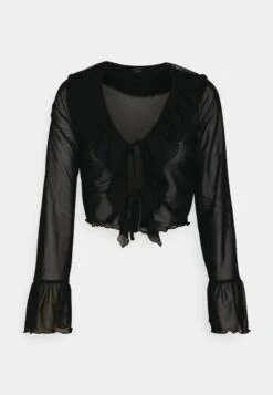 Monki Blouse - Black Dark Solid -Monki 8e51760fc5ce4e59810f6c0321d60c5e