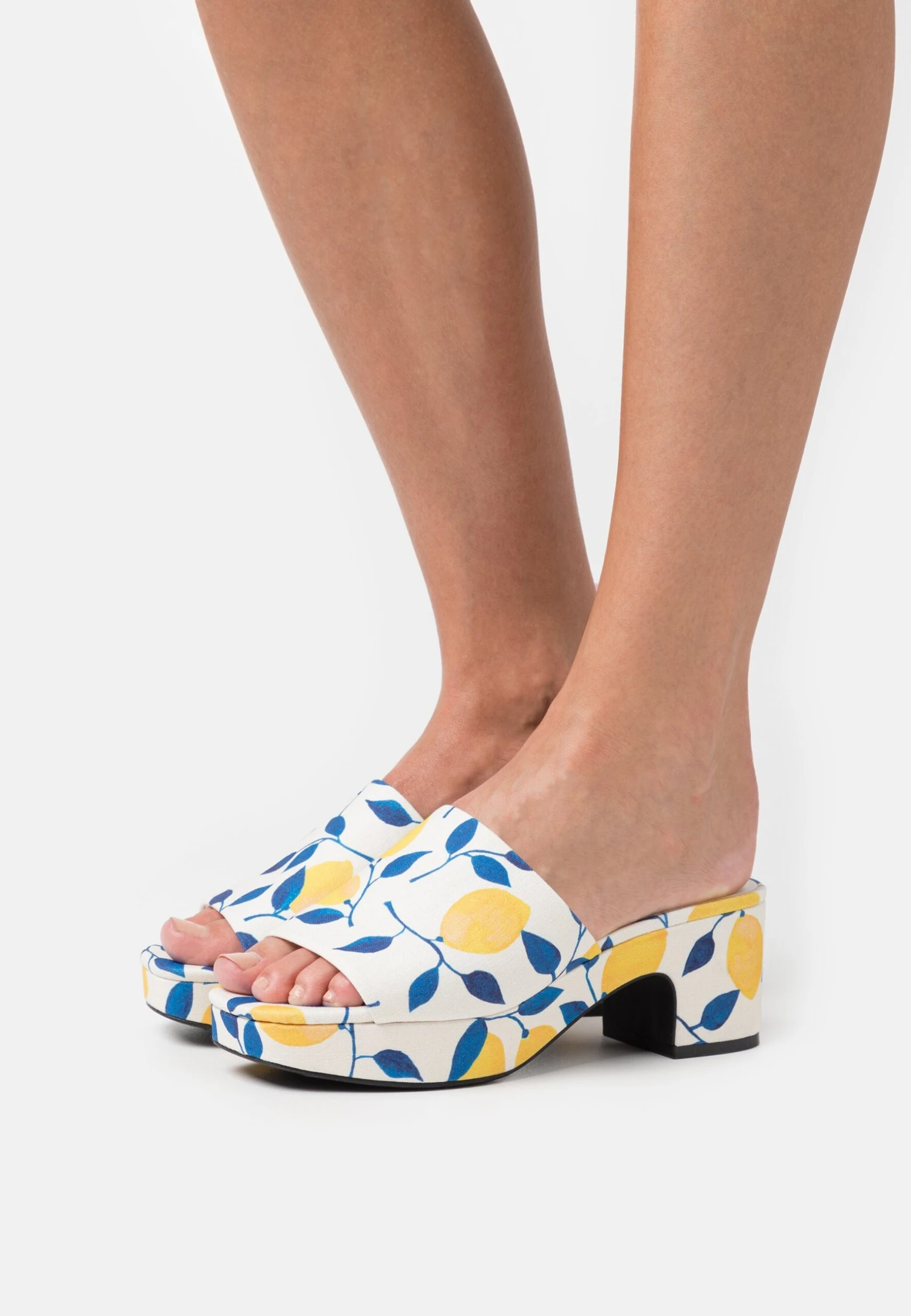 Monki Mules À Talons - Yellow Bright 3 Monki Mules À Talons - Yellow Bright