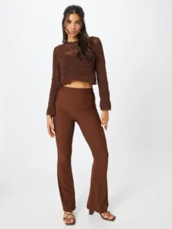 Monki Pulls Maille Fine Pull-over Femme Marron -Monki 9259168821fea947b01b1b836505a199