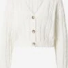 Monki Gilets Cardigan Femme Blanc -Monki 94d1f43a6c637151a79fa3a4470ec88d