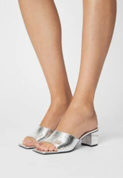 Monki Mules À Talons - Silver