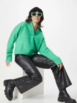 Monki Pulls Basiques Pull-over Femme Vert 11 Monki Pulls Basiques Pull-over Femme Vert -Monki 979b0148e9b78ff9911051b79622c8a3