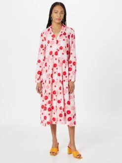 Monki Robes Fluides Robe-chemise Femme Rose / Rose 9 Monki Robes Fluides Robe-chemise Femme Rose / Rose -Monki 9b4e1fa1c86e414c9b007ec49e8df3a8