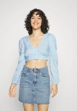 Monki Blouse - Blue Dusty Light