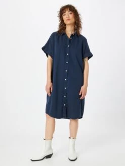 Monki Robes Fluides Robe-chemise Femme Bleu Marine -Monki a0b6e66661853c6f57ea28d9d3c86c2f