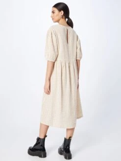 Monki Robes Midi Robe Femme Beige Clair -Monki a190ac745c9bf536e3188adcbe134e7f
