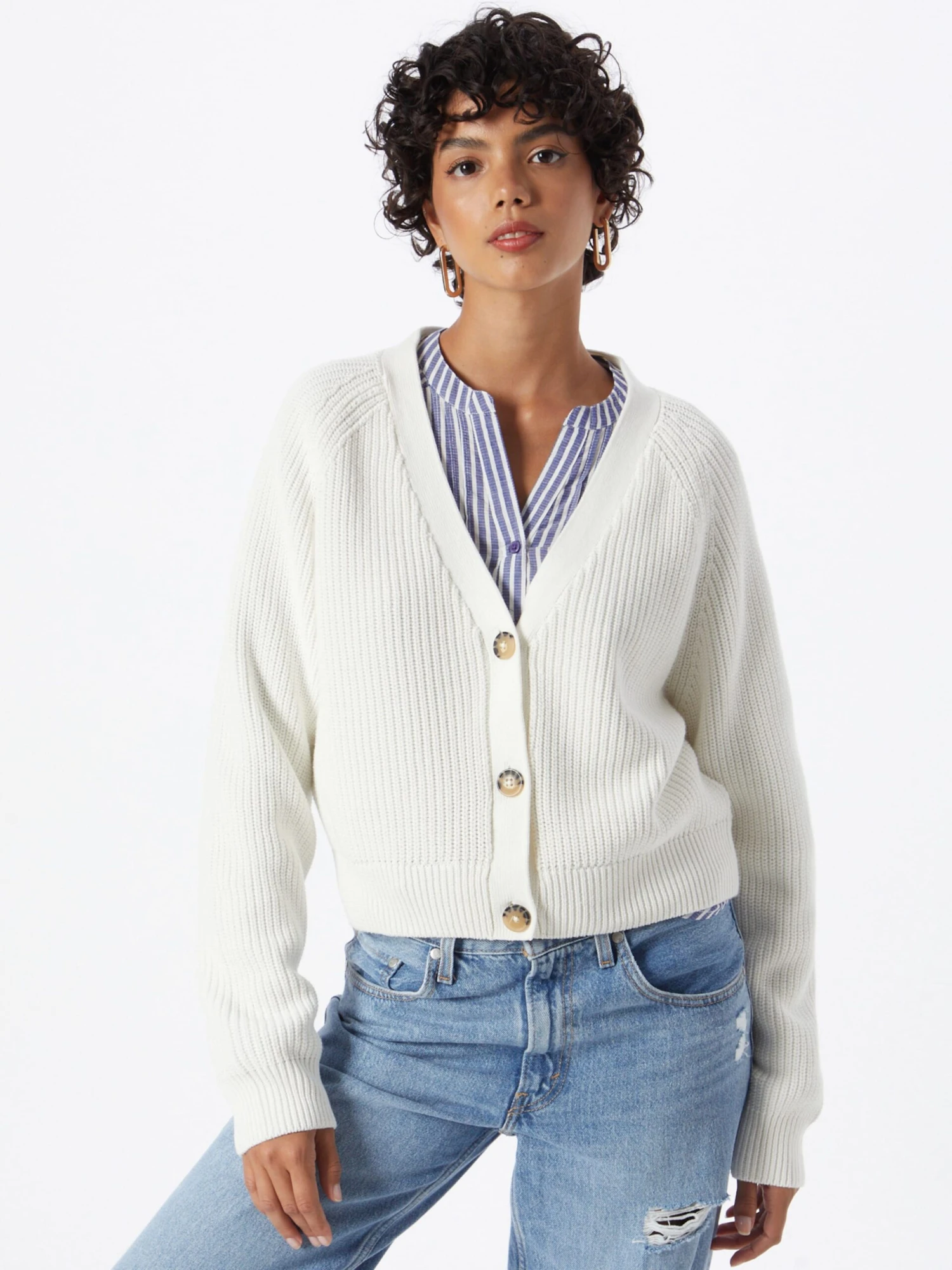 Monki Gilets Cardigan Femme Blanc Naturel 5 Monki Gilets Cardigan Femme Blanc Naturel – Image 3