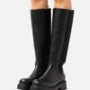 Monki Bottes À Plateau - Black Dark -Monki a839f3368a244c22b9148481f3acfbd7