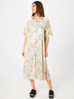 Monki Robes Fluides Robe-chemise Femme Beige -Monki a8542ca2b9aa6ce4a170787e2d28faf1