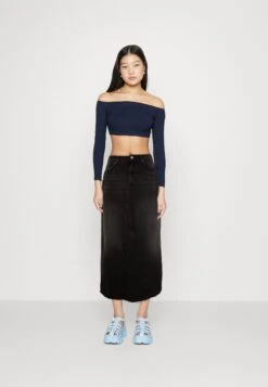 Monki Jupe En Jean - Black -Monki a96b1760066b455b9bc09280ea699b8a