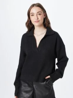 Monki Pulls Basiques Pull-over Femme Noir -Monki aa4700e5eac23c9ffe9551b293f7c851