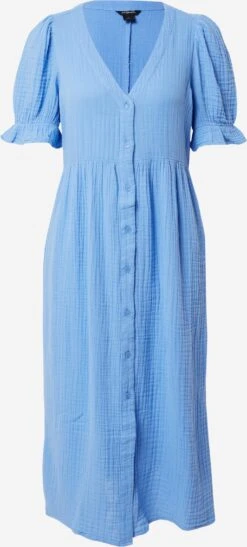 Monki Robes Fluides Robe-chemise Femme Bleu