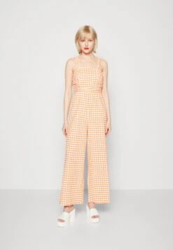 Monki Combinaison - Orange Gingham