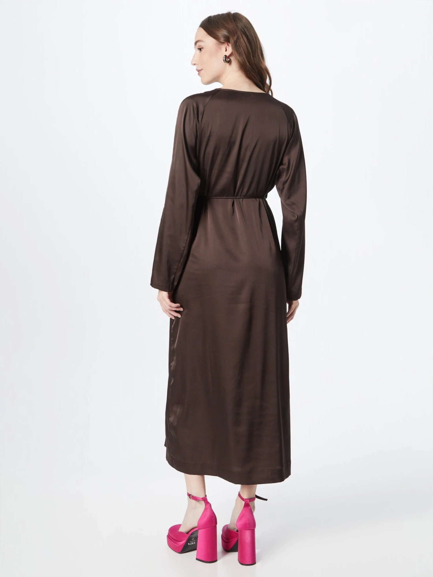 Monki Robes Longues Robe Femme Marron 6 Monki Robes Longues Robe Femme Marron – Image 4