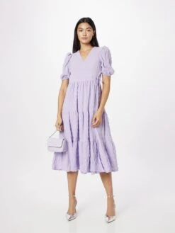 Monki Robes Midi Robe Femme Violet Clair -Monki b130db6af25db23dde5e8551d90b3e82