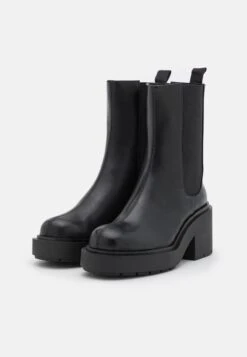 Monki Bottines À Plateau - Black Dark -Monki b1ab518a928341eb8a599b51d5606d43