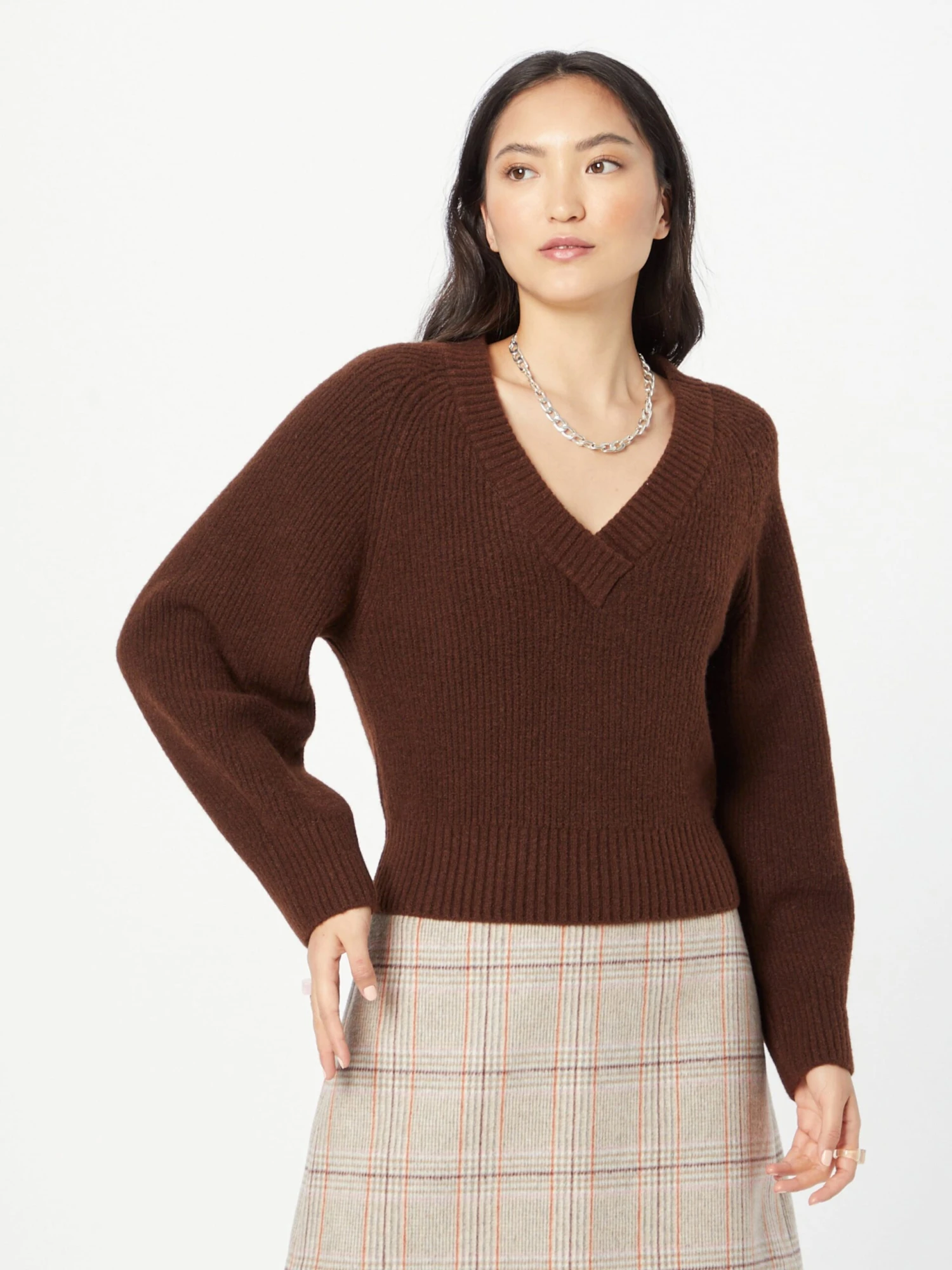 Monki Pulls Basiques Pull-over Femme Marron 5 Monki Pulls Basiques Pull-over Femme Marron – Image 3