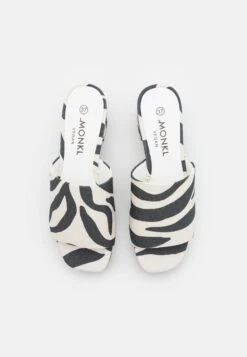 Monki Mules À Talons - Black/White -Monki b2fa78585ae6416c83100173860f1d0f