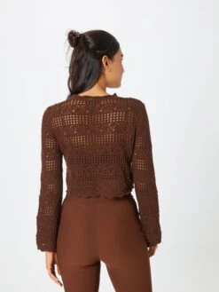 Monki Pulls Maille Fine Pull-over Femme Marron -Monki b4dbdaf2f9d0753d3dce00652652f90c