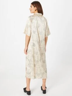 Monki Robes Fluides Robe-chemise Femme Beige -Monki b657c427afb37435765d50f31d3c3e41