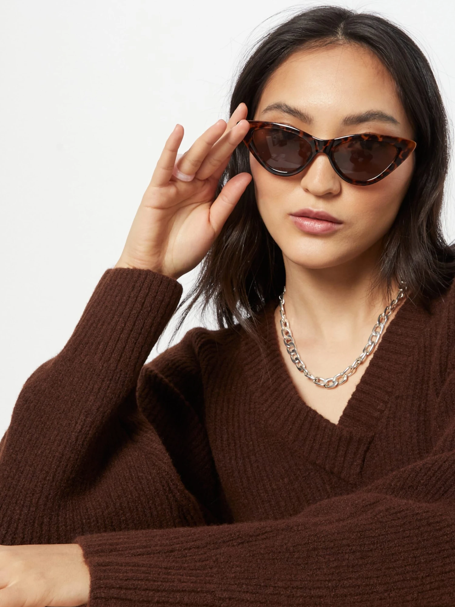 Monki Pulls Basiques Pull-over Femme Marron 4 Monki Pulls Basiques Pull-over Femme Marron – Image 2