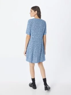 Monki Robes Fluides Robe-chemise Femme Bleu Clair -Monki b81bee486918f56533318bc8a3cac797