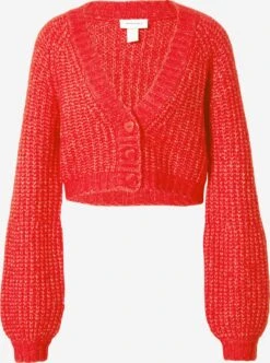 Monki Gilets Cardigan Femme Rouge